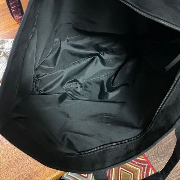 Victoria’s Secret Sequin And Canvas Tote Pink Black - Picture 10 of 12